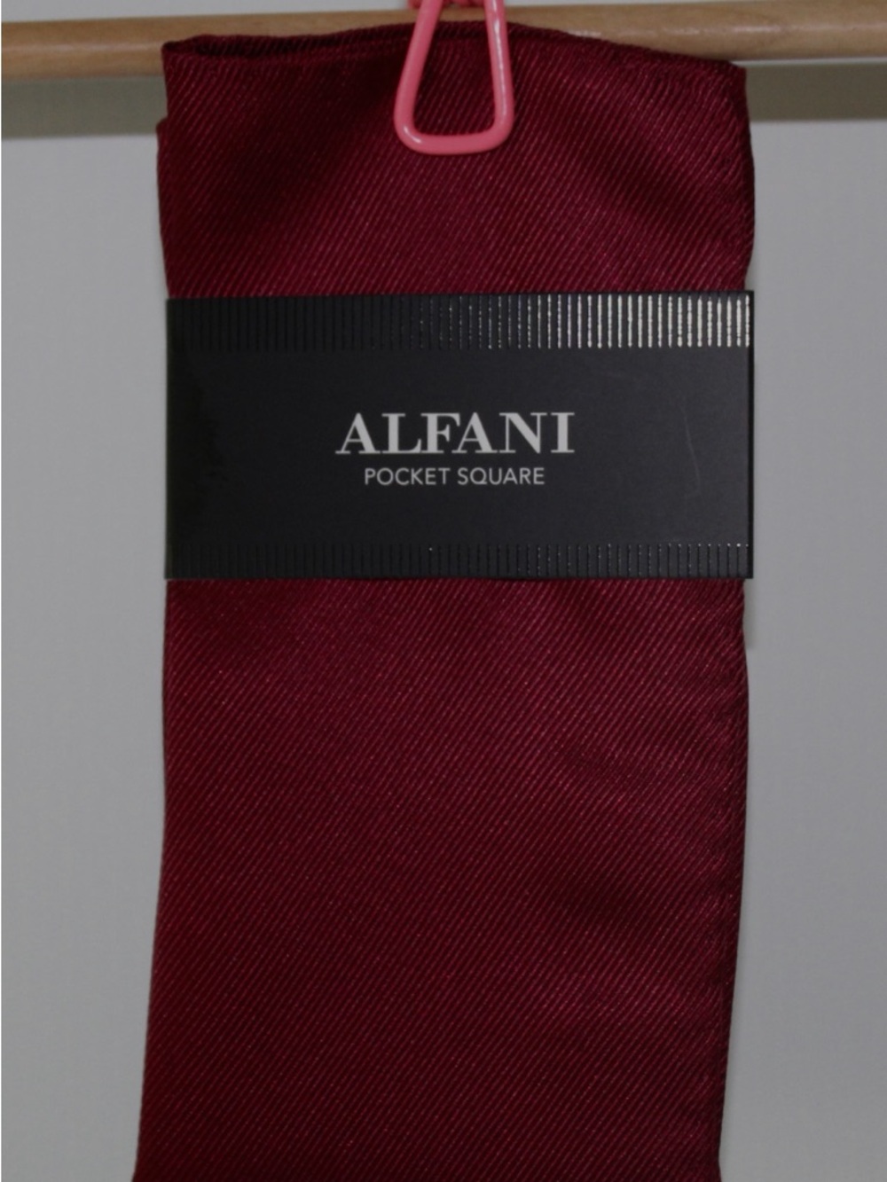 Alfani Burgundy Pocket Square NWT